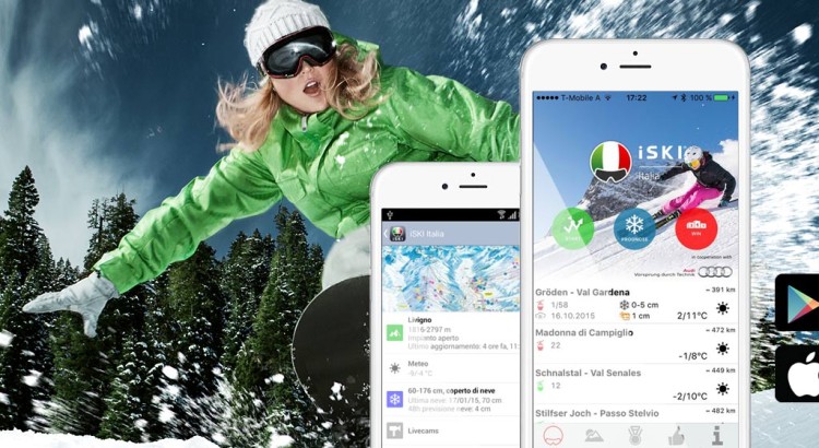 Lyžařská aplikace iSKI Italia